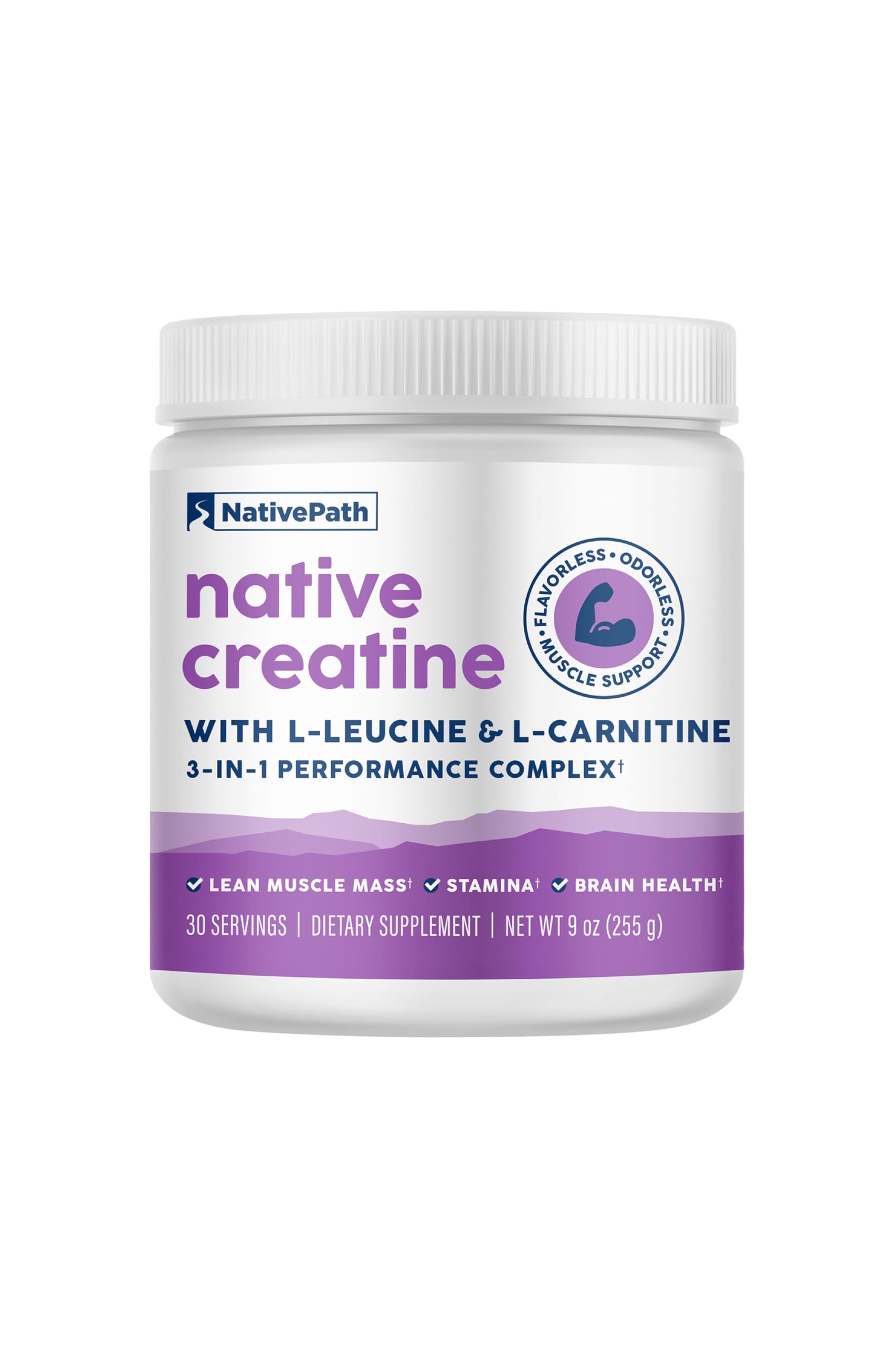 NativePath Creatine Monohydrate Powder with L-Leucine & L-Carnitine - Supports Muscle Health for Men & Women - 30 Servings NativePath Au supplements