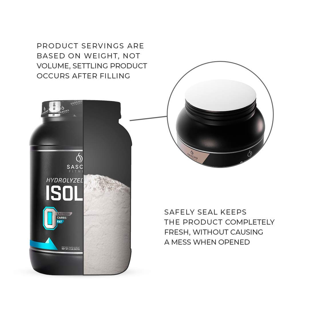SASCHA FITNESS Hydrolyzed Whey Protein Isolate,100% Grass-Fed (2 Pounds, Cookies SASCHA FITNESS Au supplements