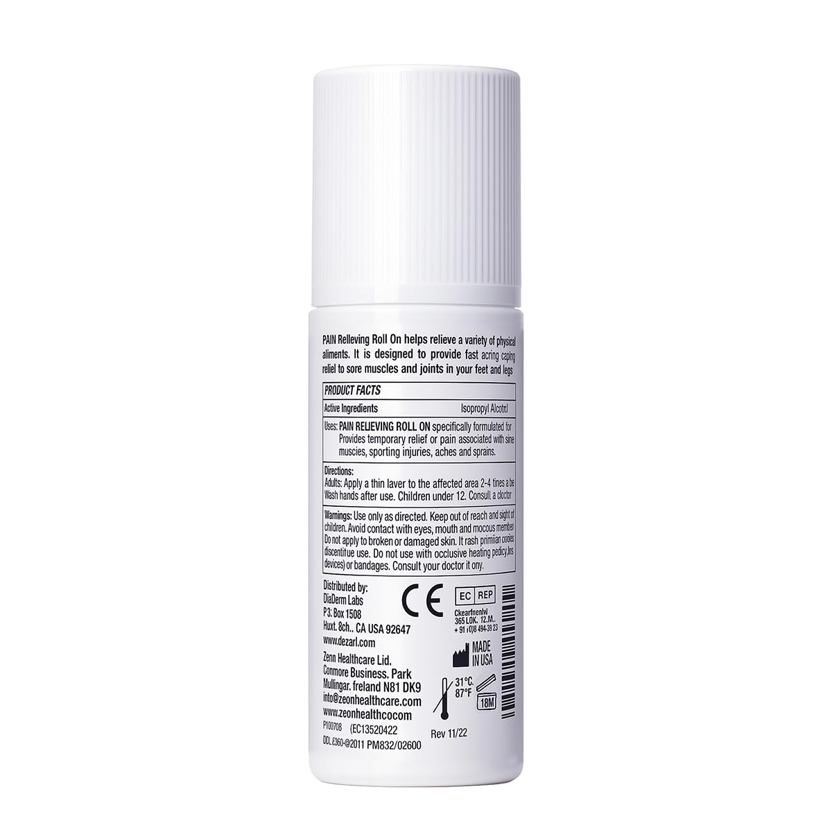 ClearZal Fast Acting Clear Pain Relieving Roll On Cooling Relief of Joint Pain, Muscle Pain, Muscle Soreness, and Swelling from Bruises or Injury - Non-Greasy - Homeopathy, 3.4oz Made in USA Clearzal Au supplements