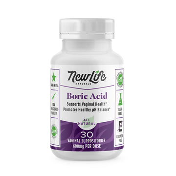 NewLife Naturals - Boric Acid Suppositories for Women pH Balance Pills - 600mg - Feminine Care NewLife Naturals Au supplements