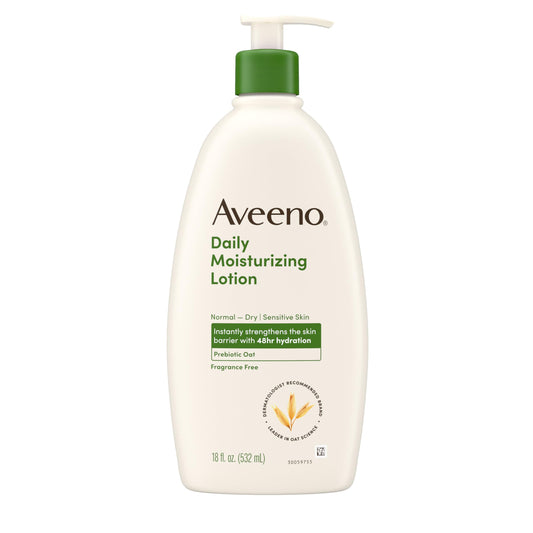 Aveeno Daily Moisturizing Body Lotion, Body Lotion for Dry Skin with Prebiotic Oat, Paraben Free, Fragrance Free AveenoUS supplements
