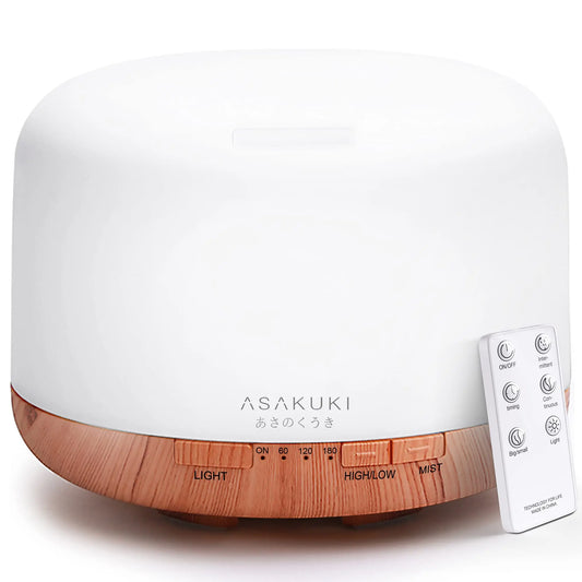 ASAKUKI 500ml Premium, Essential Oil Diffuser with Remote Control, 5 in 1 Ultrasonic Aromatherapy Fragrant ASAKUKIAU supplements