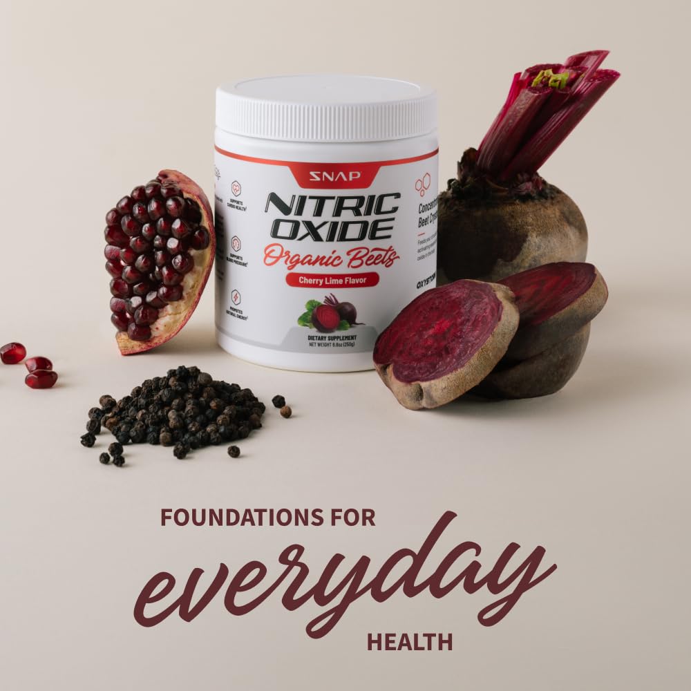 Snap Supplements USDA Organic Beet Root Powder, 3-in-1 Nitric Oxide Supplement Snap Supplements Au supplements