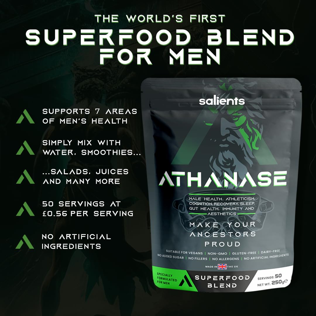 SALIENTS® ATHANASE® | Men's Super Greens Powder | Superfood Powder Blend Salients Au supplements
