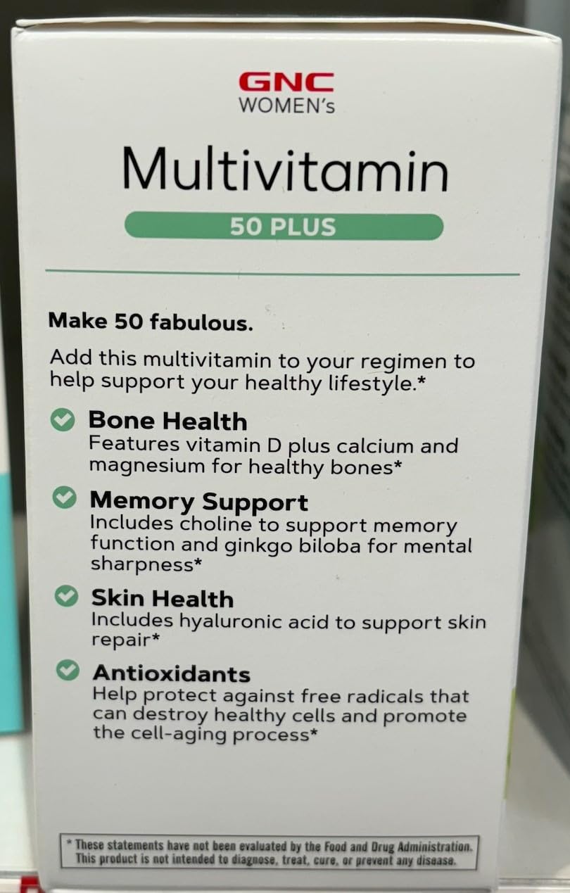 GNC Women's Multivitamin 50 Plus |Supports Bone, Eye, Memory, Brain and Skin Health GNC Au supplements