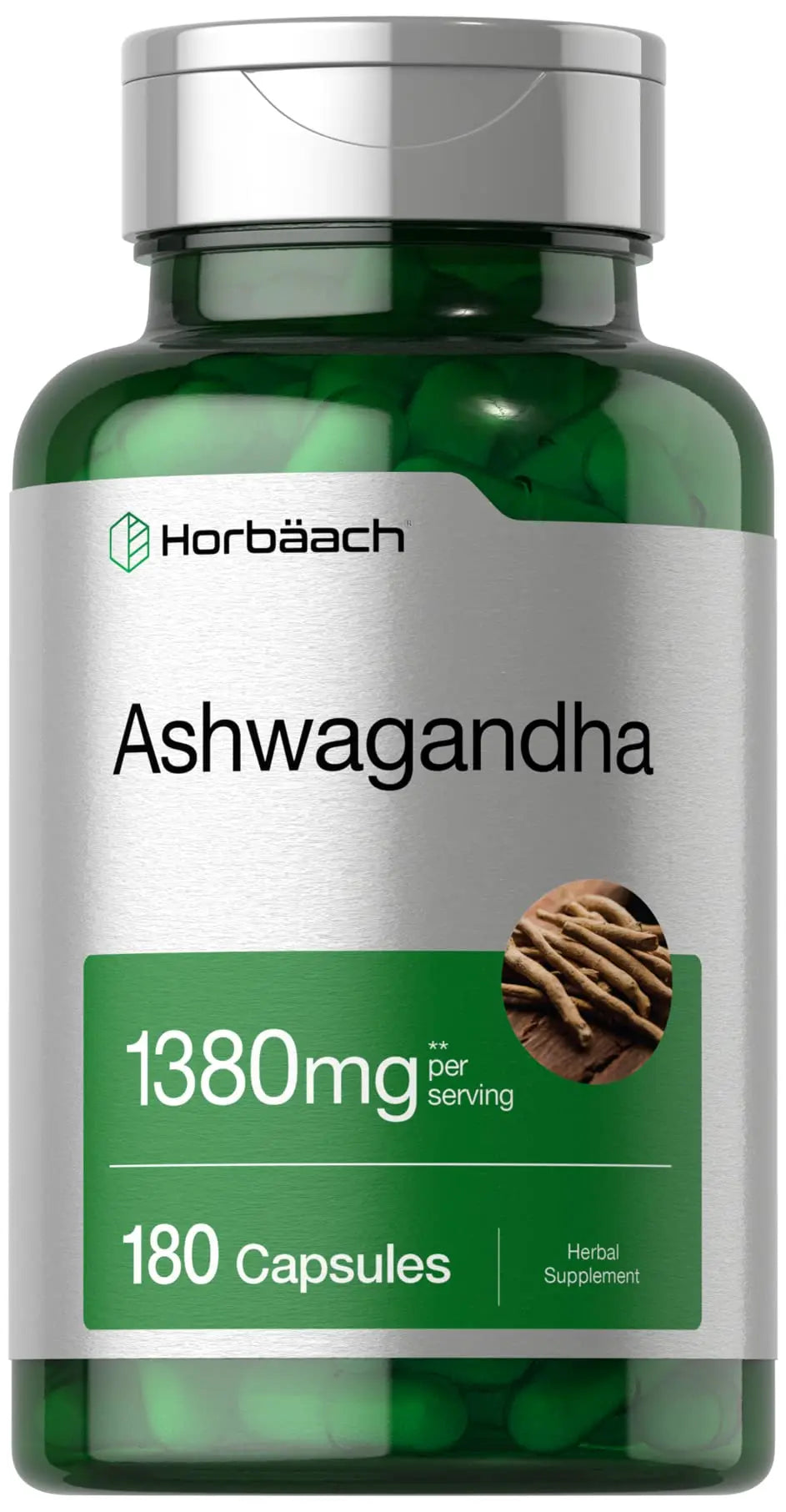 Horbäach Ashwagandha Root Supplement | 180 Capsules | for Women and Men | Herbal Extract | Non-GMO, Gluten Free Horbäach uk supplements
