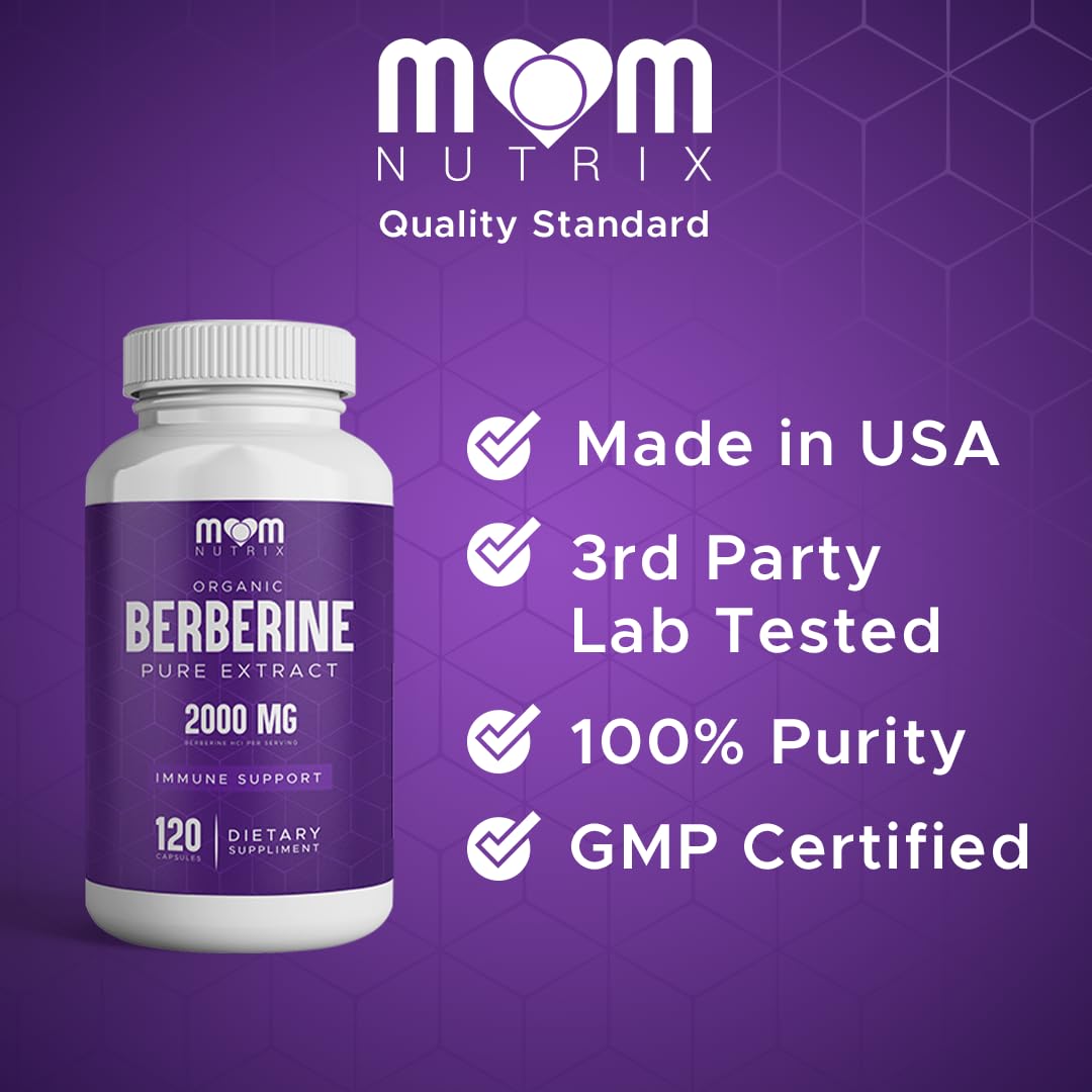 THE MONK Organic Berberine Extract 2000mg - Vegan, Non-GMO - Immune Support - Berberine HCL Supplement for Women & Men - 120 Capsules THE MONK Au supplements
