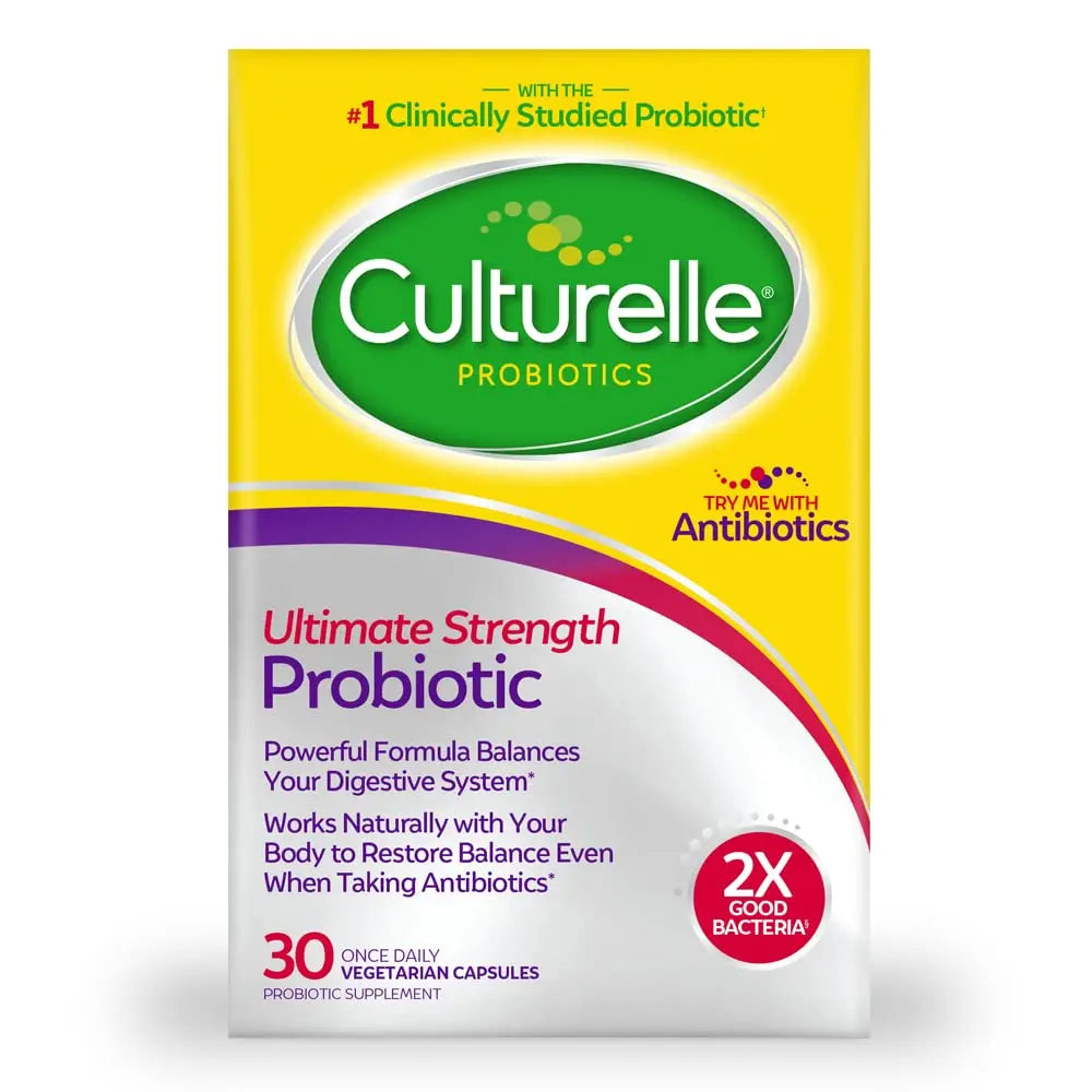Culturelle Ultimate Strength 20 Billion CFU Probiotic Plus Kids Complete Multivitamin with 11 Vitamins and Minerals Chewables, 50 Count Culturelle Au supplements