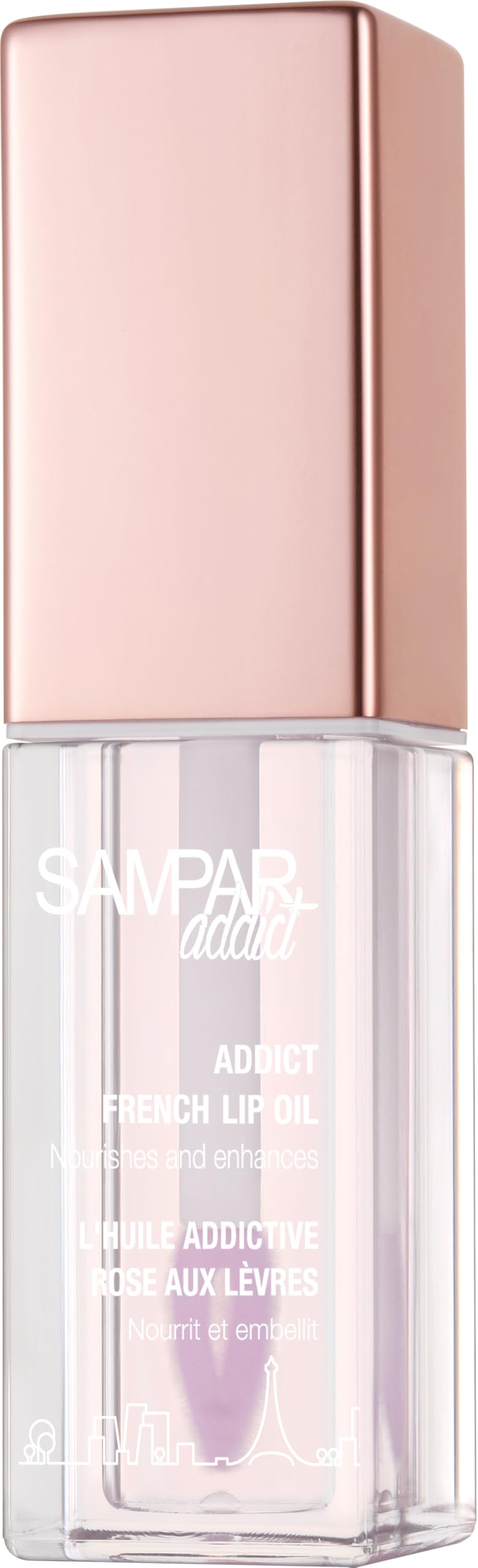 Sampar Addict French Oil with Sponge Applicator - Korean Beauty Perfect for Lip Oils & Glosses | Rosehip, Rare Beauty Tinted Lip Oil, Broadway Vita-Lip Gloss, Saie Glossy Bounce, Sampar Au supplements