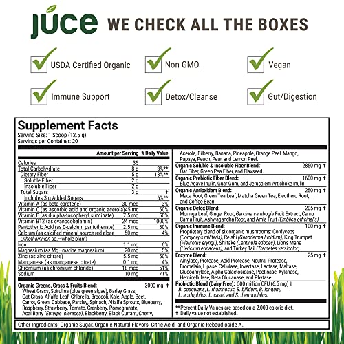 Terra Kai Organics JUCE Green Superfood Powder, Organic Fruits and Veggies Supplement Terra Kai Organics Au supplements