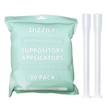 Dizzily 30 Pack Disposable Vaginal Suppository Applicators for Women, Individually Wrapped, Hygienic - Fits Most Boric Acid Suppositories, Pills, Tablet, Cap-sules and Feminine Care Applicator Dizzily Au supplements