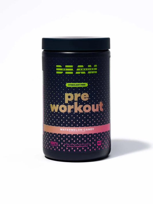 BEAM Be Amazing Vegan Stim Free Pre-Workout Powder | Energy Booster Powdered Drink BEAMAU supplements