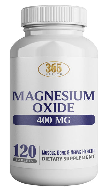 Magnesium 400mg [High Potency] Supplement – Magnesium Oxide for Immune Support, Muscle Recovery, Leg Cramps and Relaxation 120 Tablets-USA Made HEALTH LFE Au supplements