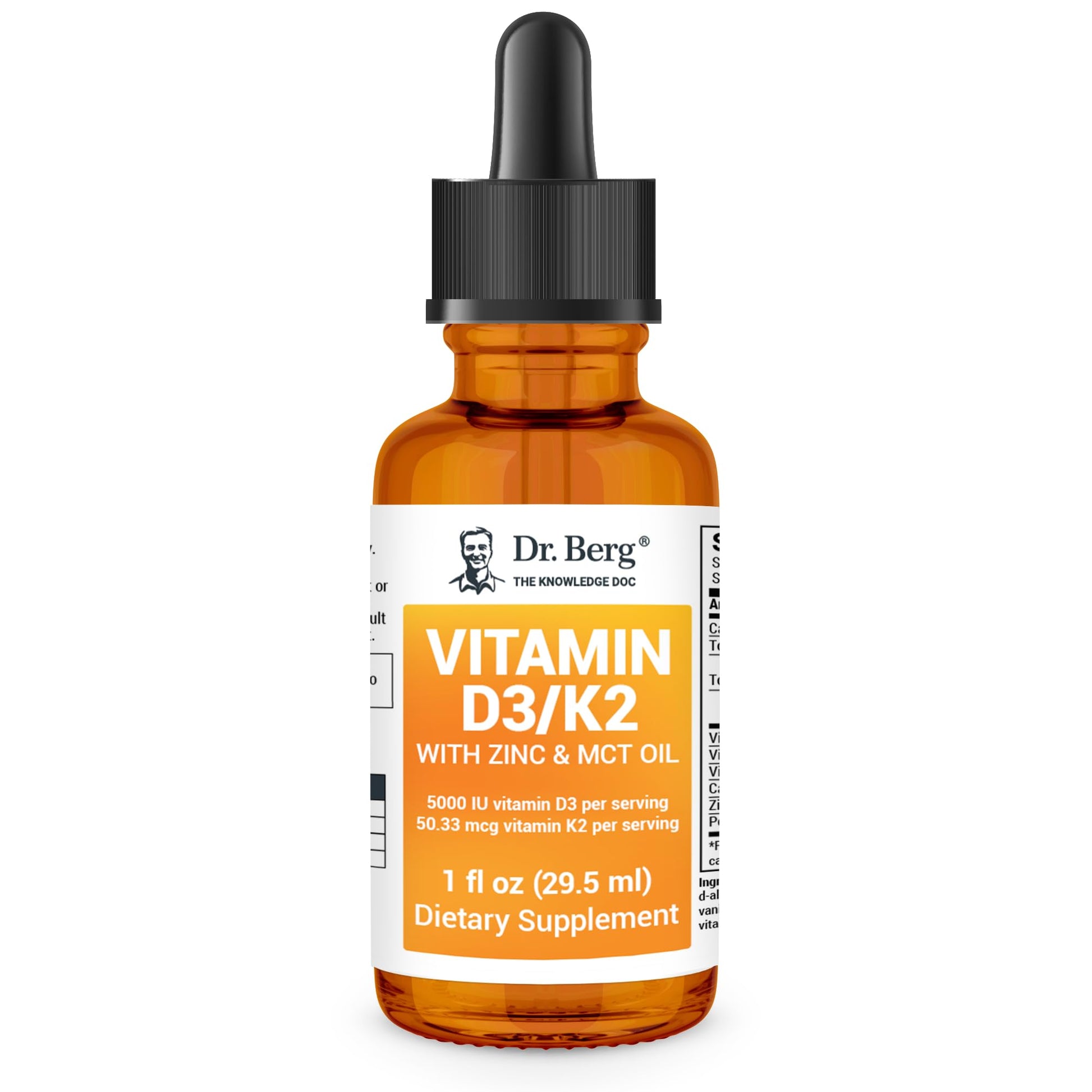 Dr. Berg Liquid Vitamin D3 & K2 Supplement - For Bone, Teeth, Mood & Immune Health Dr. Berg Nutritionals Au supplements