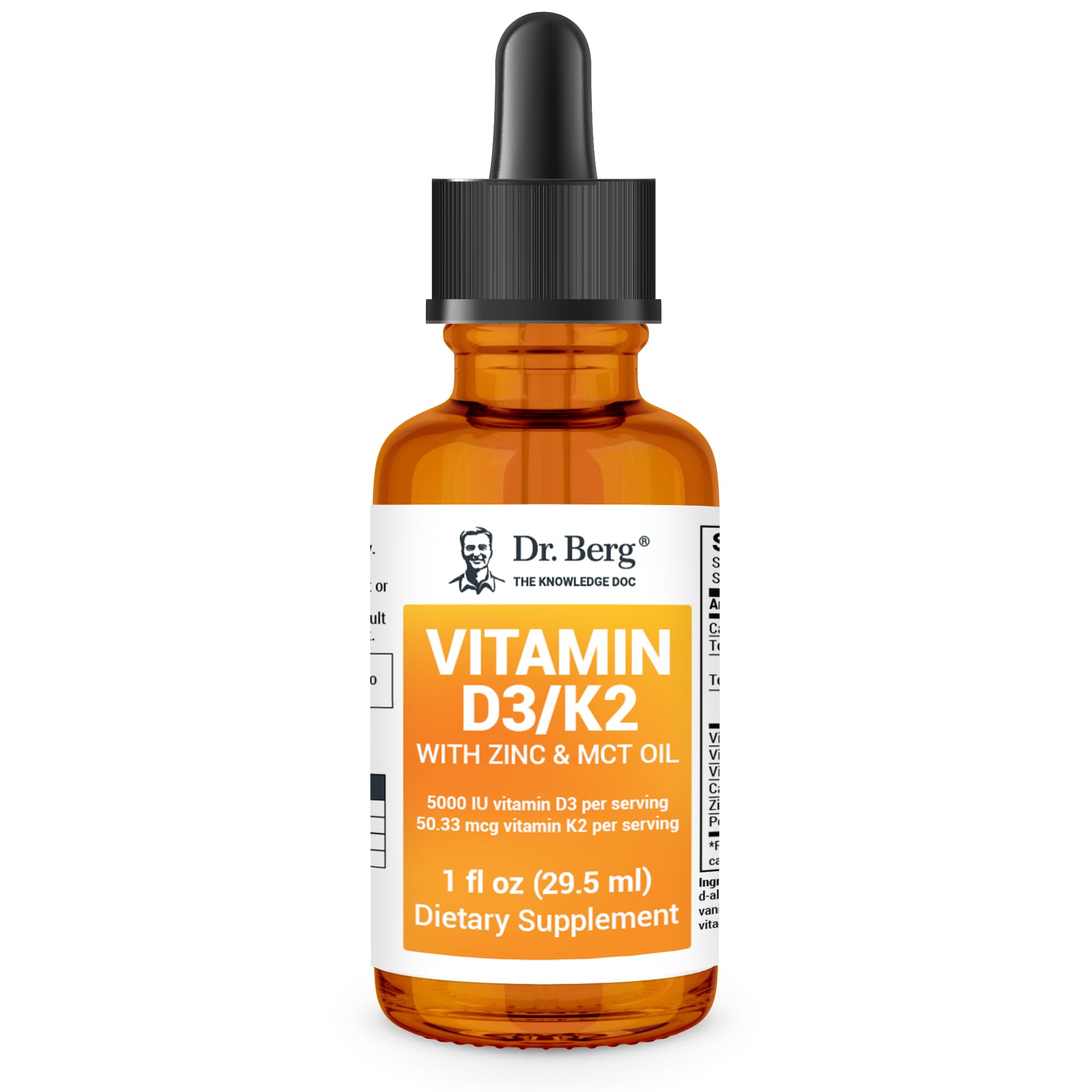 Dr. Berg Liquid Vitamin D3 & K2 Supplement - For Bone, Teeth, Mood & Immune Health Dr. Berg Nutritionals Au supplements