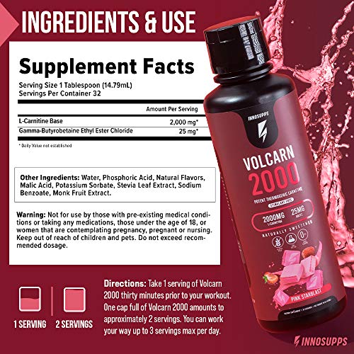 InnoSupps Volcarn 2000 - Advanced Fat Burning Liquid | L-Carnitine, GBEEC, Boost Energy InnoSupps Au supplements