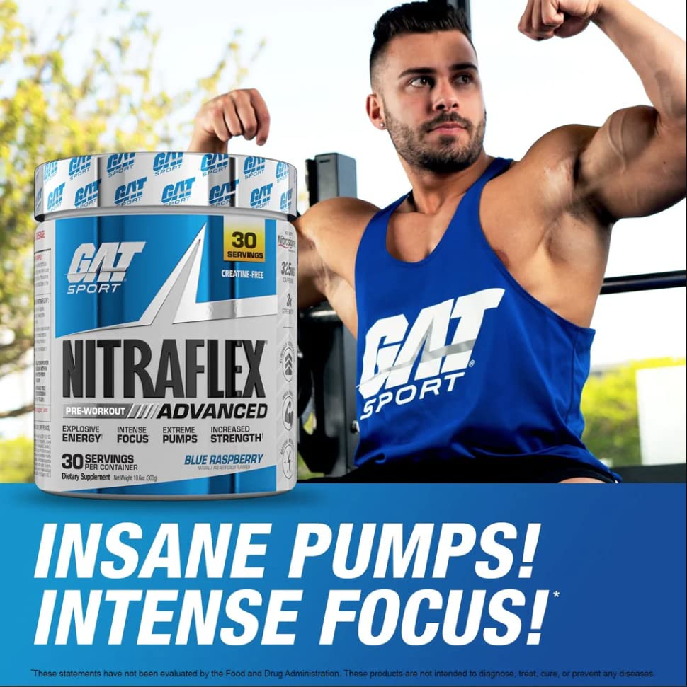 GAT SPORT, Nitraflex Advanced Pre-Workout Powder, Increases Blood Flow, Boosts Strength GAT SPORT Au supplements