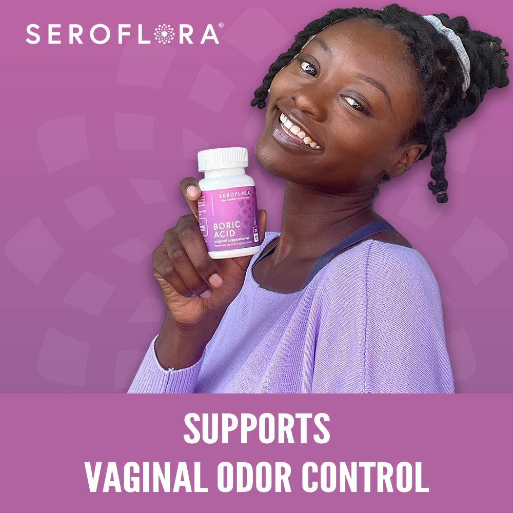 Seroflora Boric Acid Vaginal Suppositories 600 mg 28 Capsules - Boric Acid Pills for Women Seroflora Au supplements