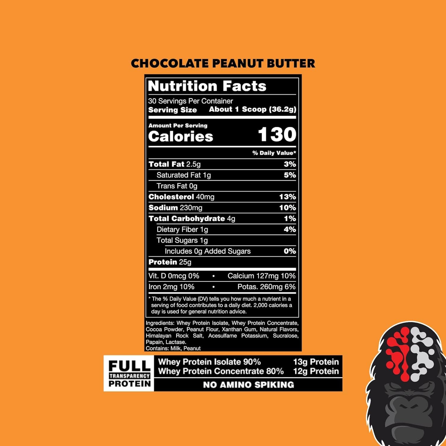 Gorilla Mode Premium Protein - Chocolate Peanut Butter / 24 Grams of Protein/Recover Gorilla Mind Au supplements