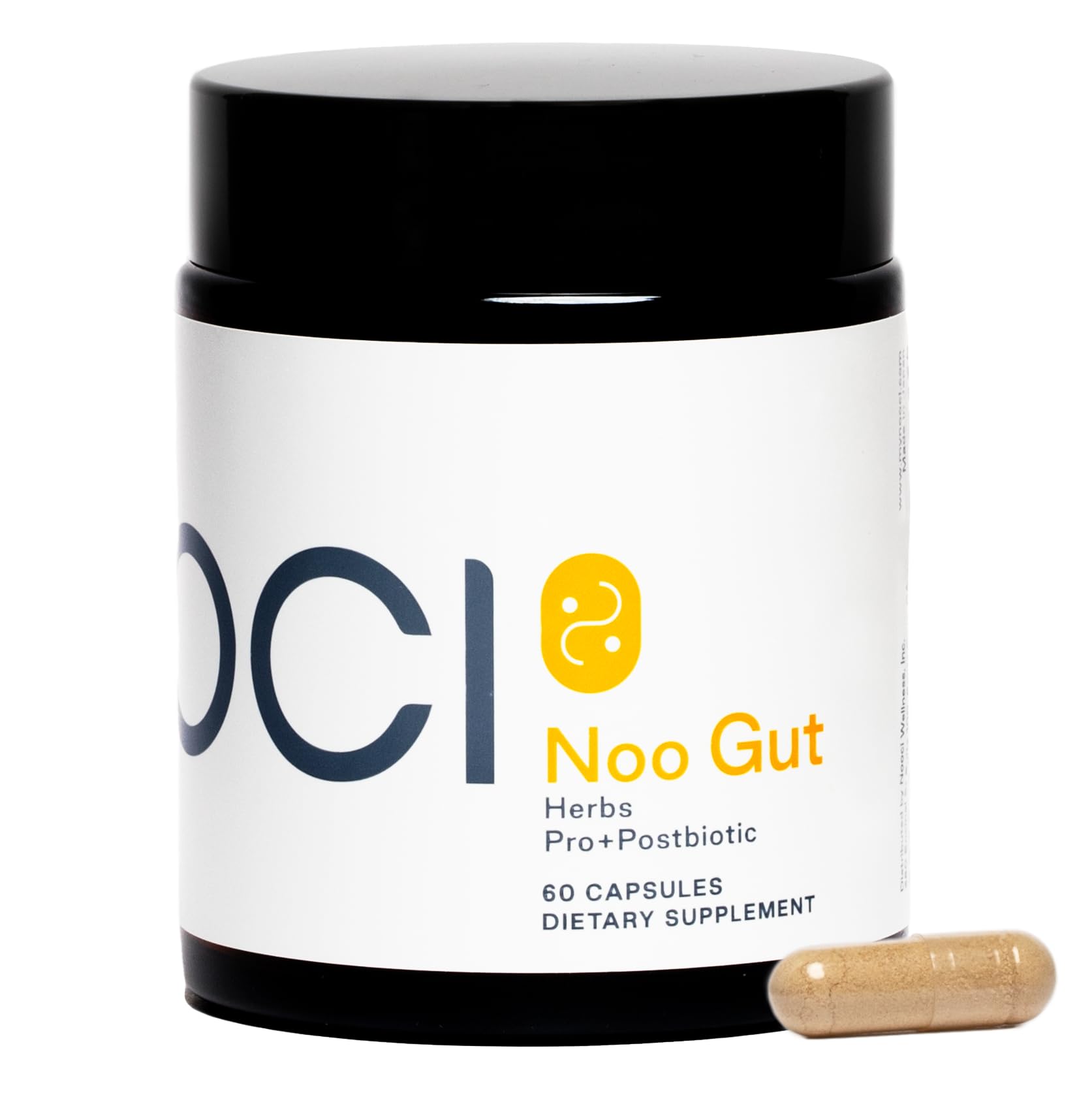 NOOCI NOO Gut, Gut + Skin: 3-in-1 Gut Health Supplement with Herbs, Probiotic & Postbiotic, Digestive Support for Bloating & Constipation, 60 Vegan Capsules NOOCI Au supplements