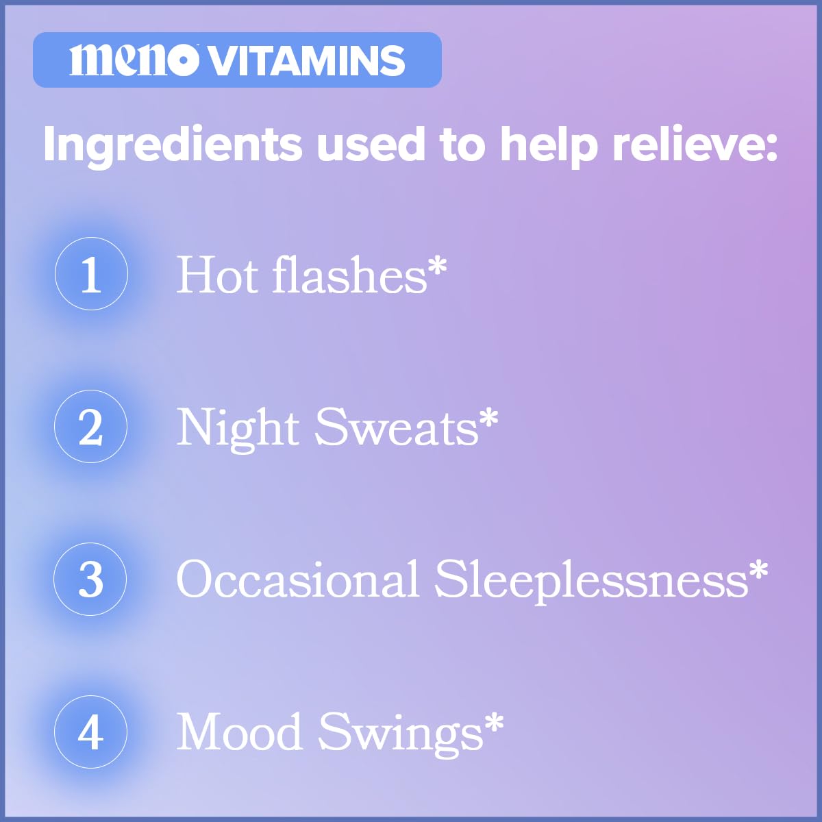 MENO Gummies for Menopause, 30 Servings (Pack of 2) - Hormone-Free Menopause O Positiv Au supplements