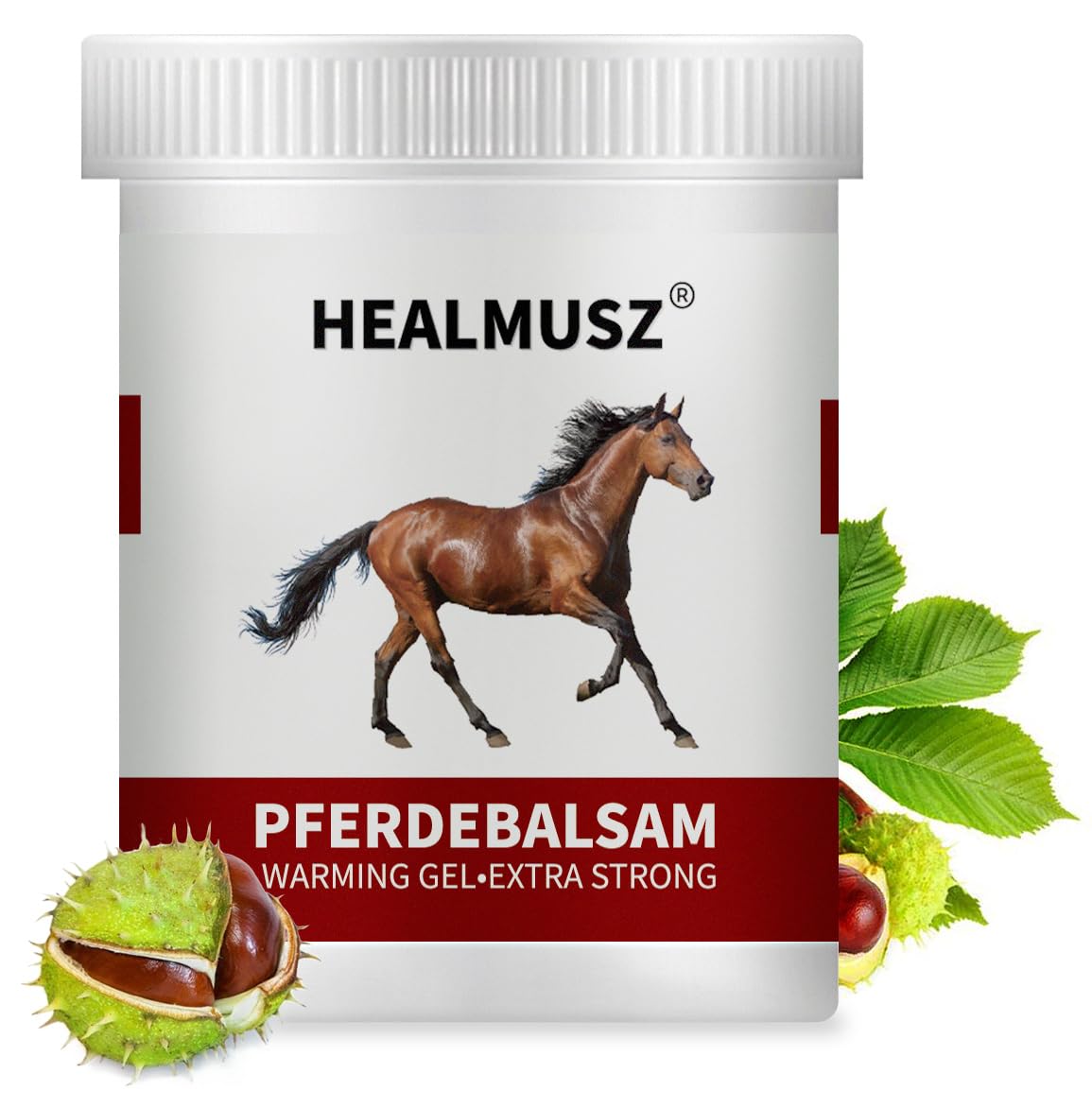 Horse Chestnut Cream Extra Strength Warming Massage Gel 16.9 Fl Oz (500mL) - Pferdebalsam for Varicose Veins, Muscle, Neck & Joint Discomfort, Bruises and Numbness ciwoll Au supplements