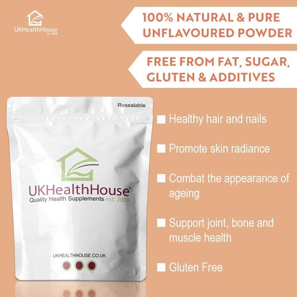 100g UKHealthHouse Collagen Powder, Bovine Collagen Peptides Powder - Collagen Supplements UKHealthHouse Au supplements