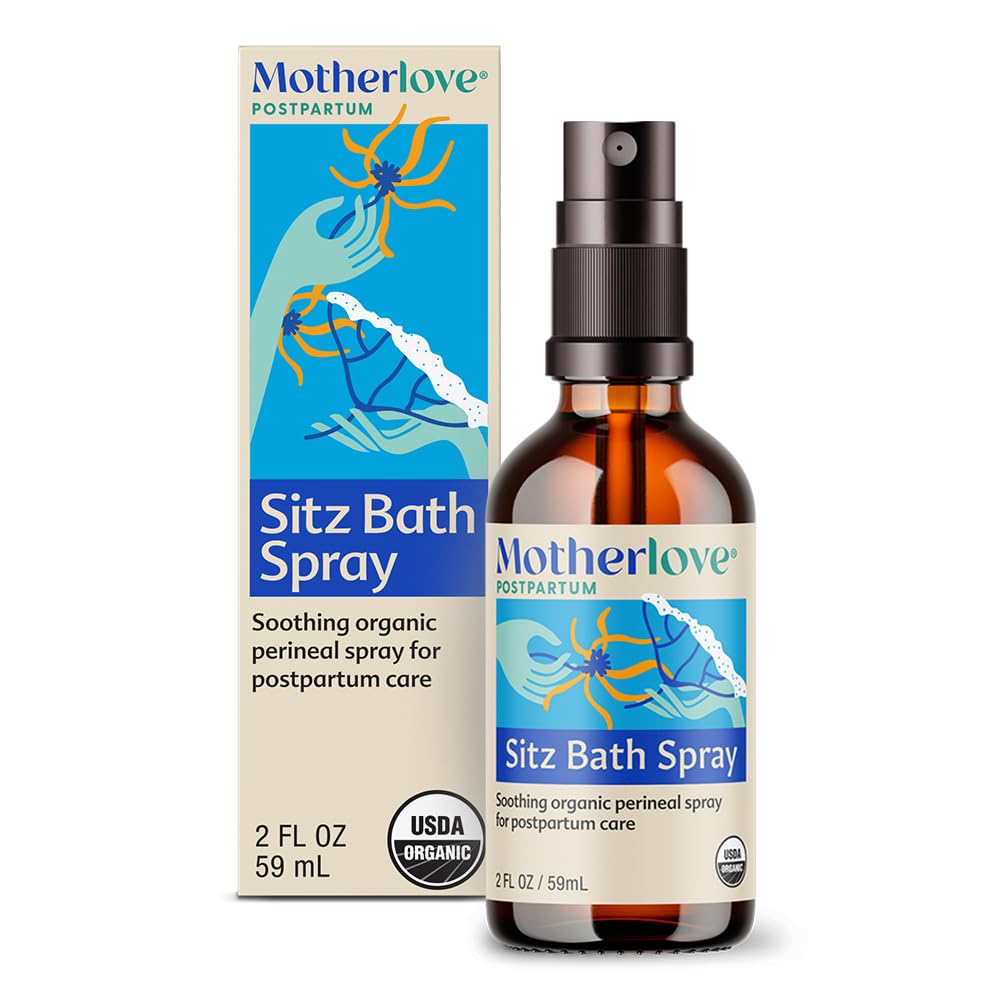 Motherlove Sitz Bath Spray (2 oz) Sitz Bath for Postpartum Care—Herbal Perineal Spray w/Witch Hazel—USDA Organic, Vegan, & Cruelty Free Motherlove Au supplements
