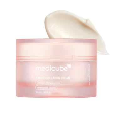 medicube Triple Collagen Cream - Hydrating & Firming Moisturizer with Hyaluronic Acid, Premium Elastin, Shea Butter