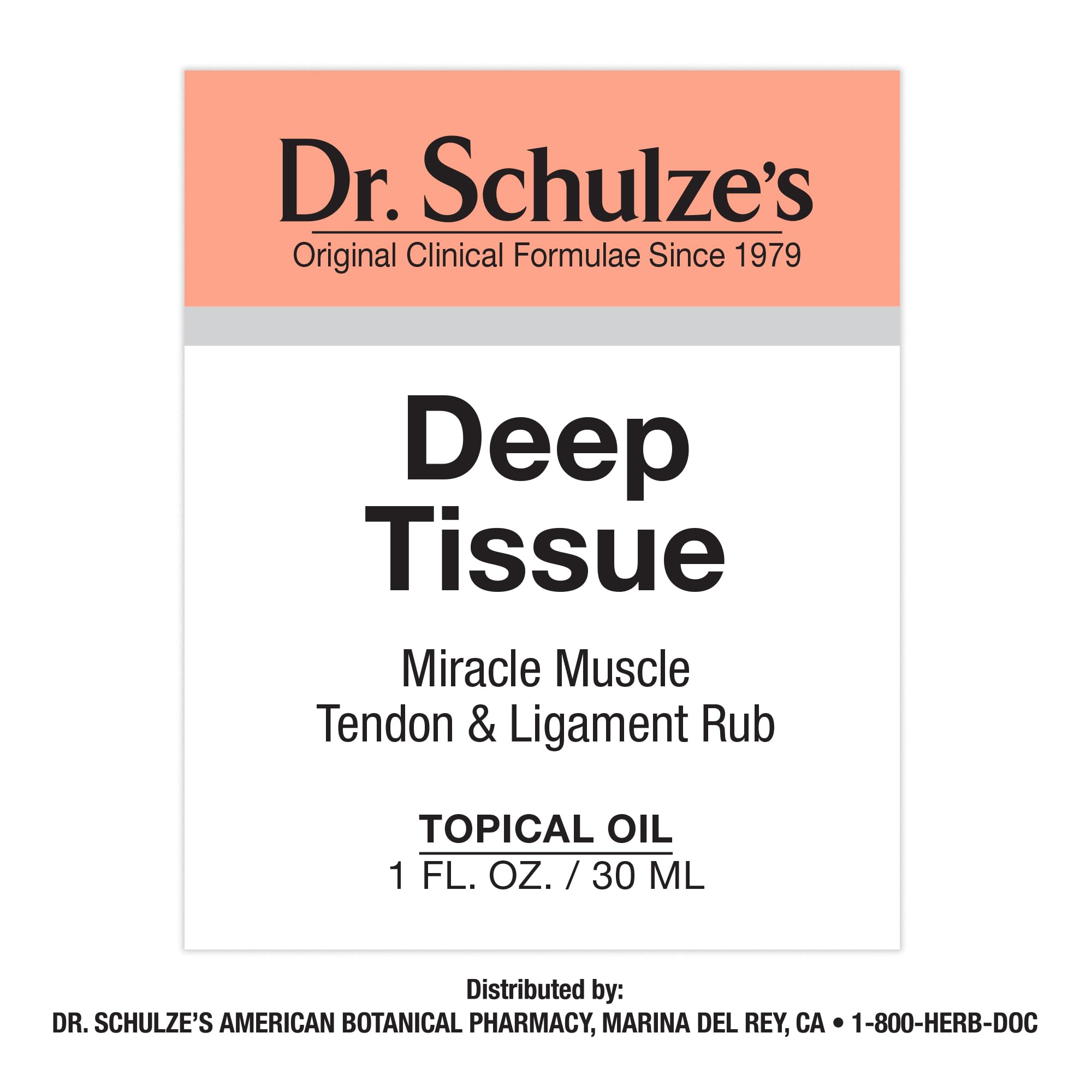 Dr. Schulze's Deep Tissue Oil | Powerful Herbal Support for Muscles, Tendons and Joints Dr. Schulze's Au supplements