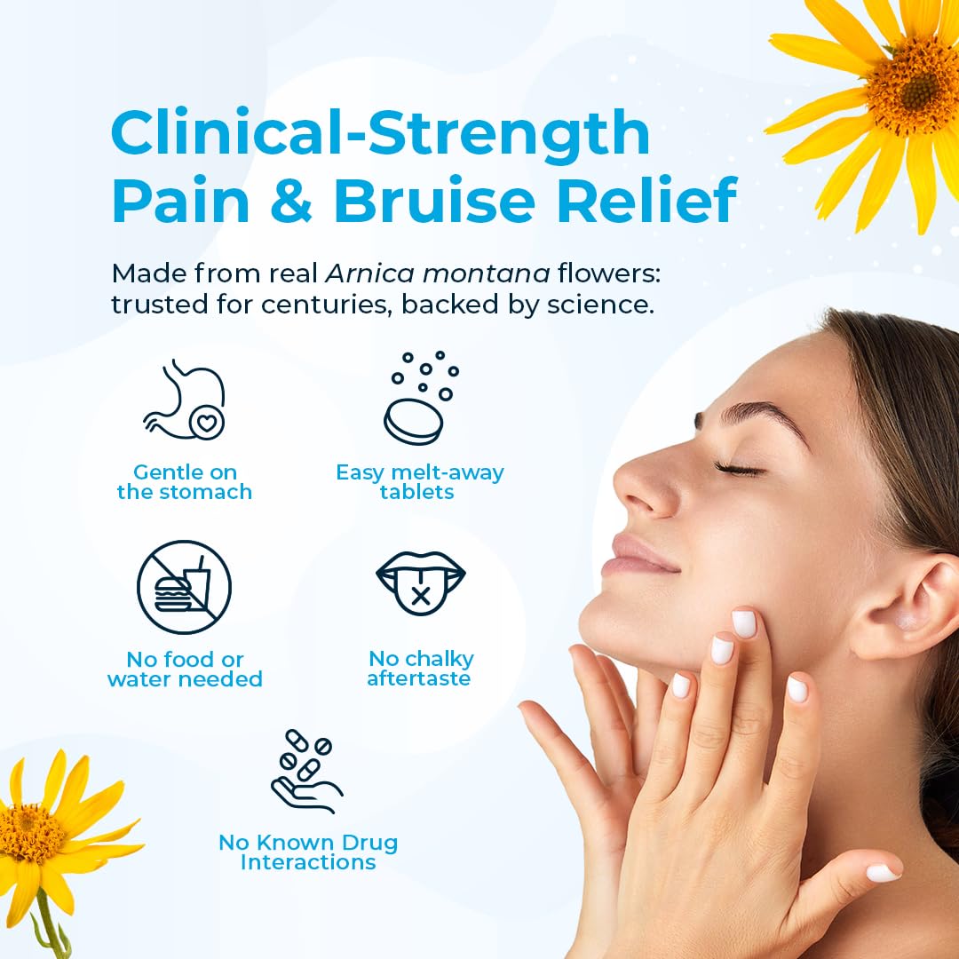VitaMedica Arnica Montana 30X Rapid Dissolve Arnica Tablets for Natural Pain, Bruising, and Swelling Support - Homeopathic Medicine for Injury and Surgery Recovery - 150 Ct - 50 Servings VitaMedica Au supplements