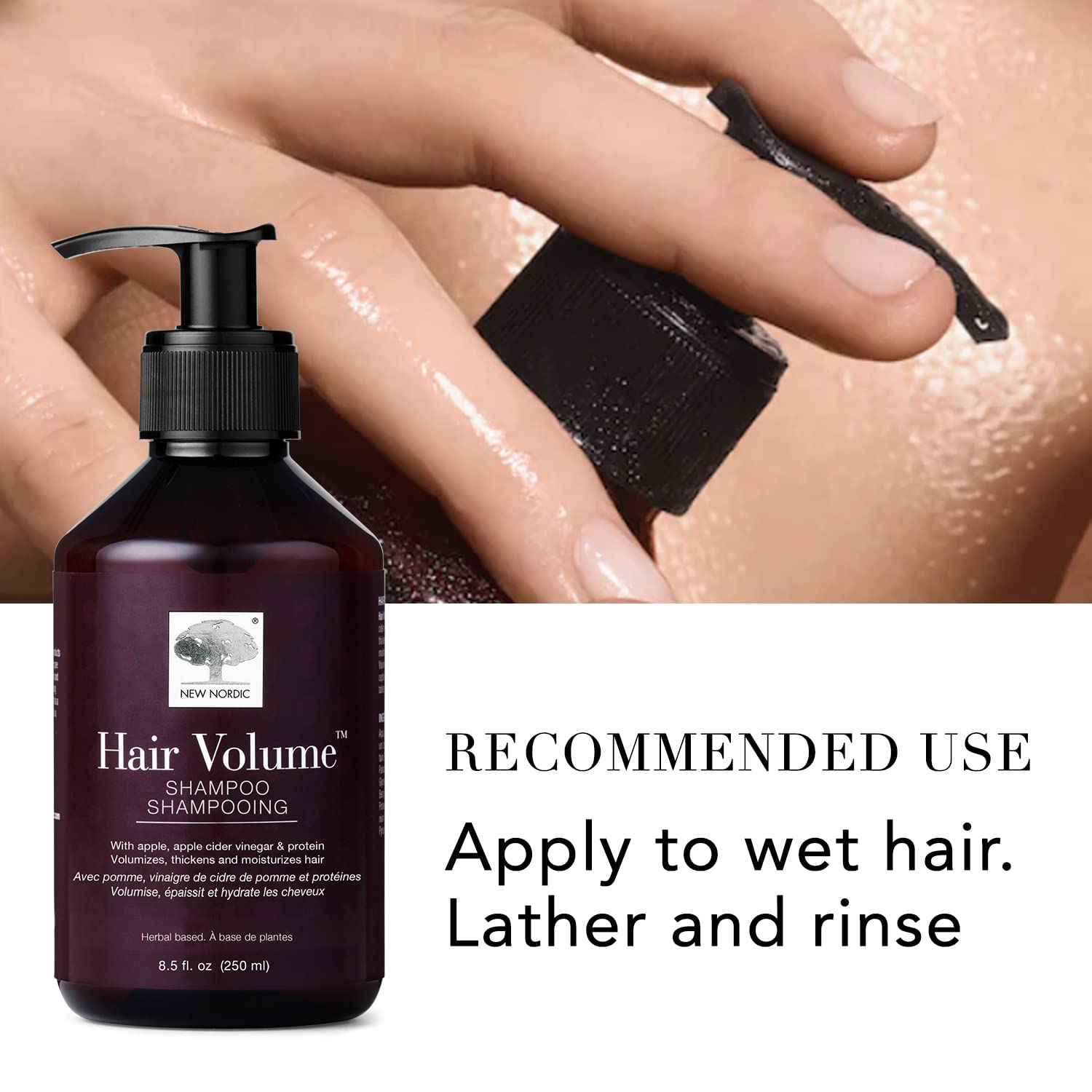 New Nordic Hair Volume Shampoo 250ml - Herbal Volumising Shampoo For Dry Damaged Hair - Suitable for Men and Women NEW NORDIC Au supplements