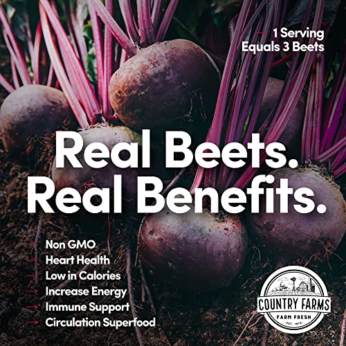 COUNTRY FARMS Bountiful Beets Powder, Wholefood Beet Extract Superfood, Natural Nitric COUNTRY FARMS Au supplements