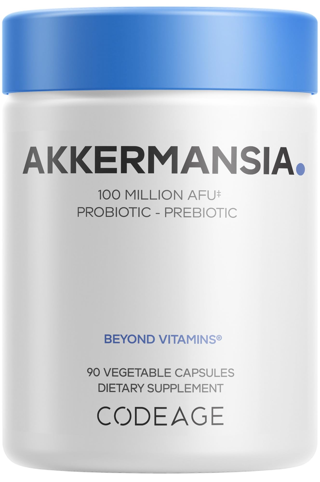Codeage Akkermansia Muciniphila Probiotic Supplement - 3-Month Supply of Akkermansia & Chicory Inulin - Daily Synbiotic Probiotic Chicory Root - 100 Million AFUs - Gluten-Free - 90 Capsules Codeage Au supplements