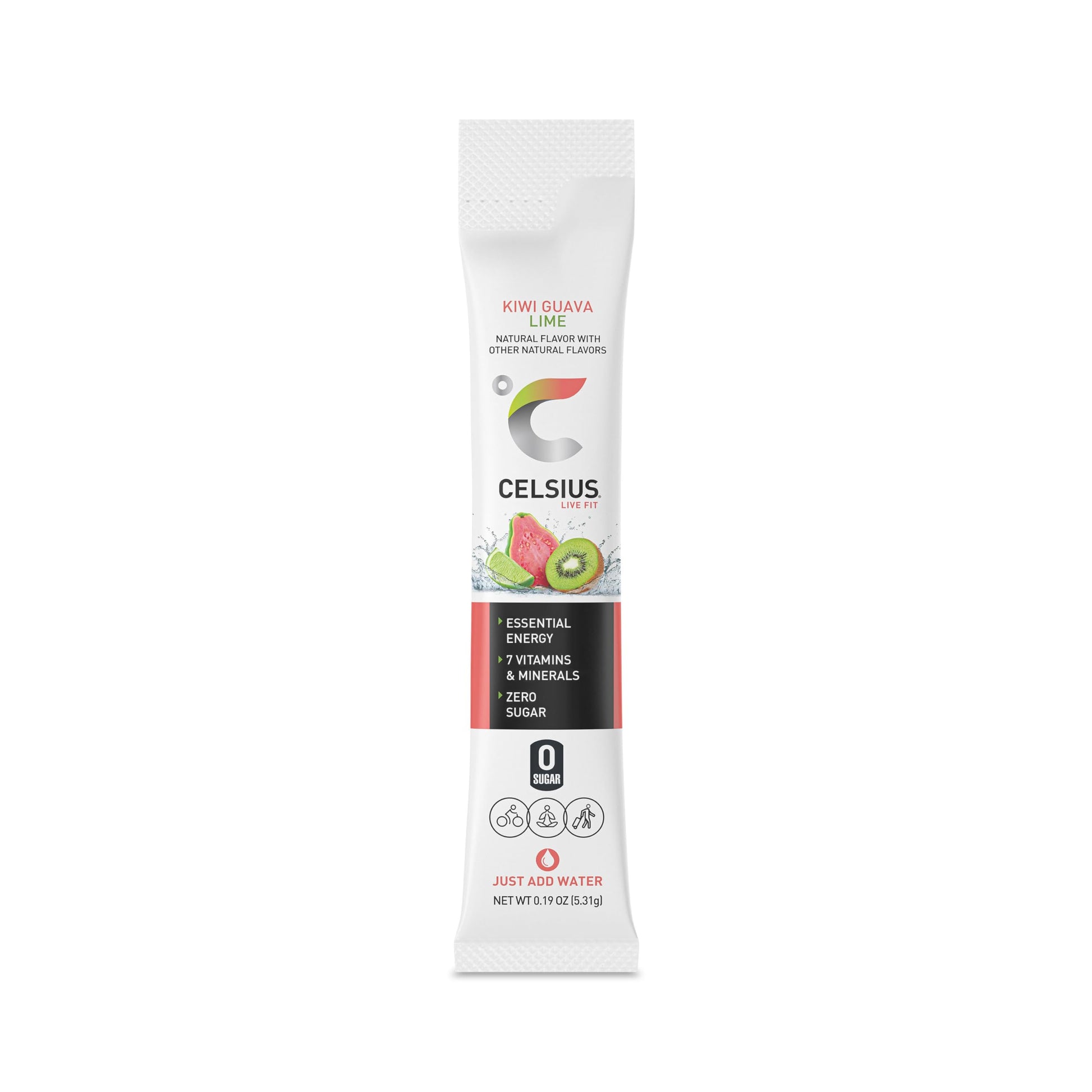 CELSIUS Kiwi Guava Lime On-the-Go Powder Stick Packs, Zero Sugar , 14 Count (Pack of 1) CELSIUS Au supplements