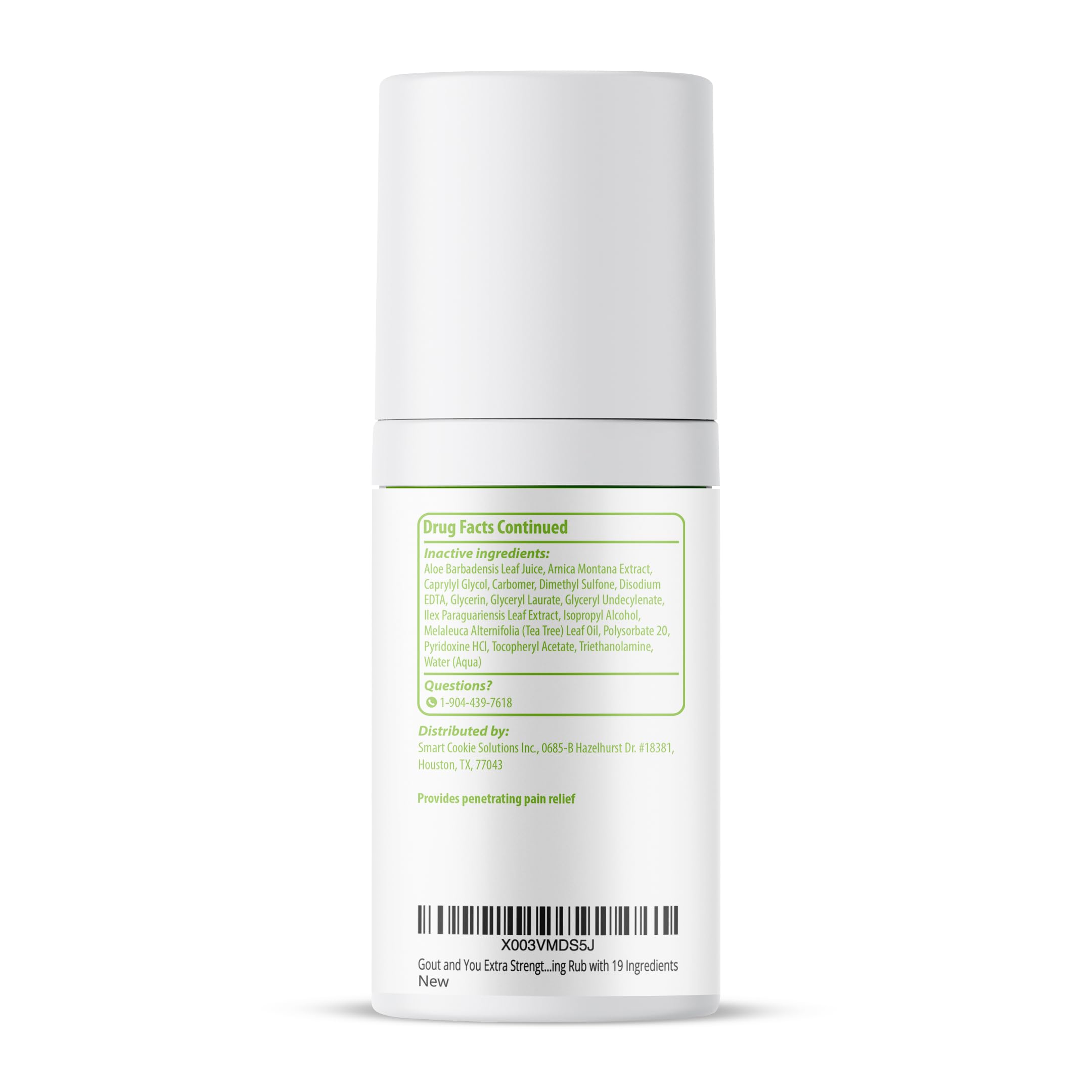 Gout and You Extra Strength Optimized Menthol Joint Discomfort Relief Cream for Joint Flare-Ups, Tendon, Muscle Ache - Fast Acting Joint Discomfort Relieving Rub with 19 Ingredients Gout and You Au supplements
