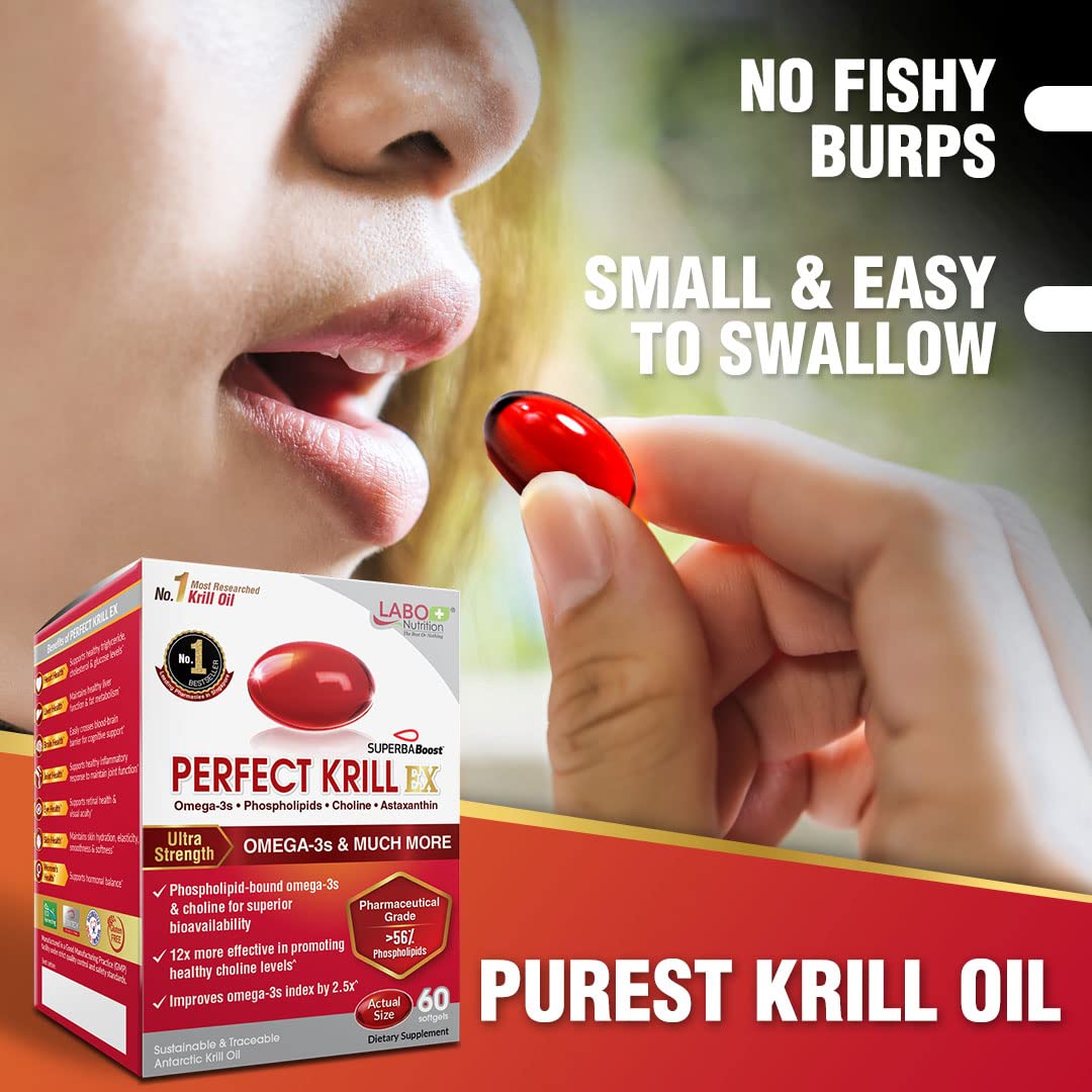 LABO Nutrition Perfect Krill EX, The Purest Ultra Strength Antarctic Krill Oil, Highest Phosph LABO Nutrition Au supplements