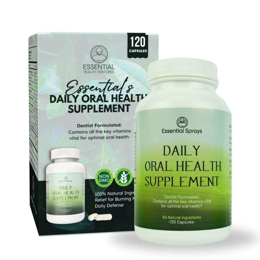Essential Sprays Daily Oral Health Supplement - 30 Servings - Dentist Formulated Advanced Holistic Approach with L-Lysine, Niacin, Thiamin, & Vitamins for Men & Women Essential Sprays Au supplements