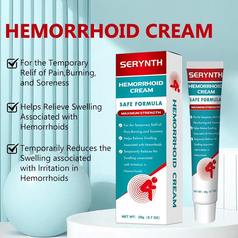 Hemorrhoid Cream for Men and Women, with Lidocaine and Phenylephrine HCl, Provides Fast Relief from hemorrhoid discomfort. Naturally formulated for Hemorrhoids and fissures (0.7 oz) Anisx Au supplements