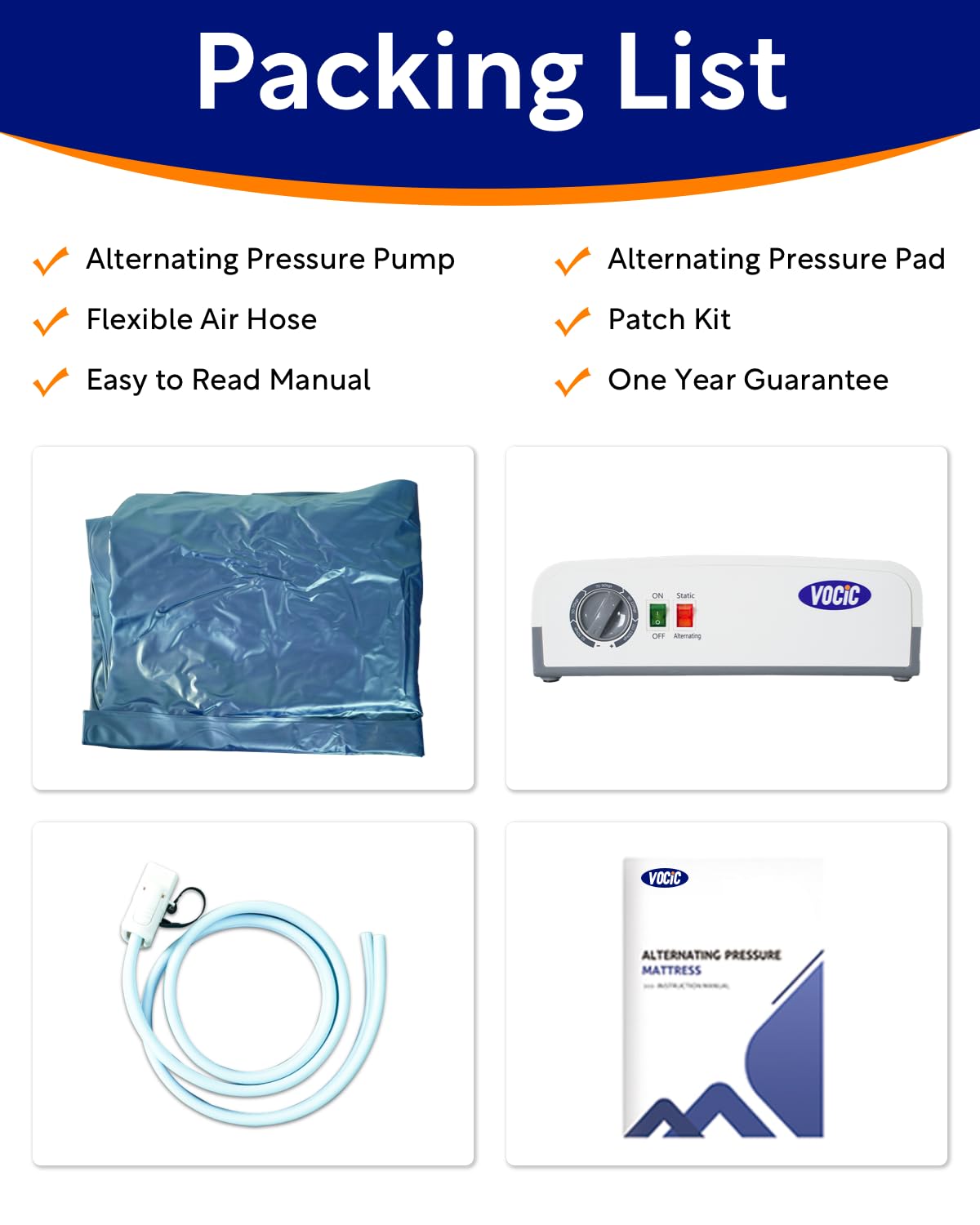 VOCIC Alternating Air Pressure Mattress Pad-with Micro Air Holes & Sleep Mode-Bed Sore VOCIC Au supplements