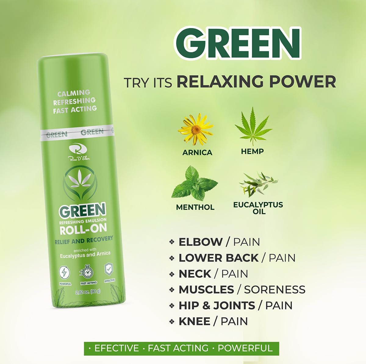 Ross D’Elen Green Menthol ROLL-ON 3-Pack ROSS D'ELEN Au supplements