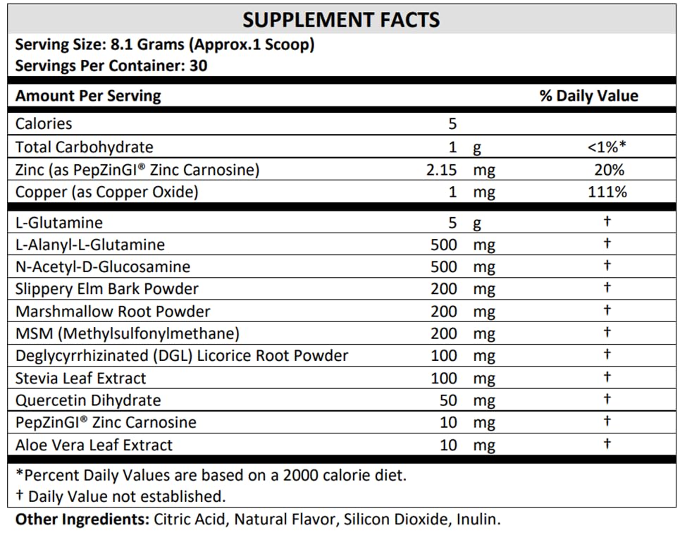 TERRA ORIGIN Healthy Gut Powder (Berry Flavor) |30-Servings with L-Glutamine, Zinc TERRA ORIGIN Au supplements