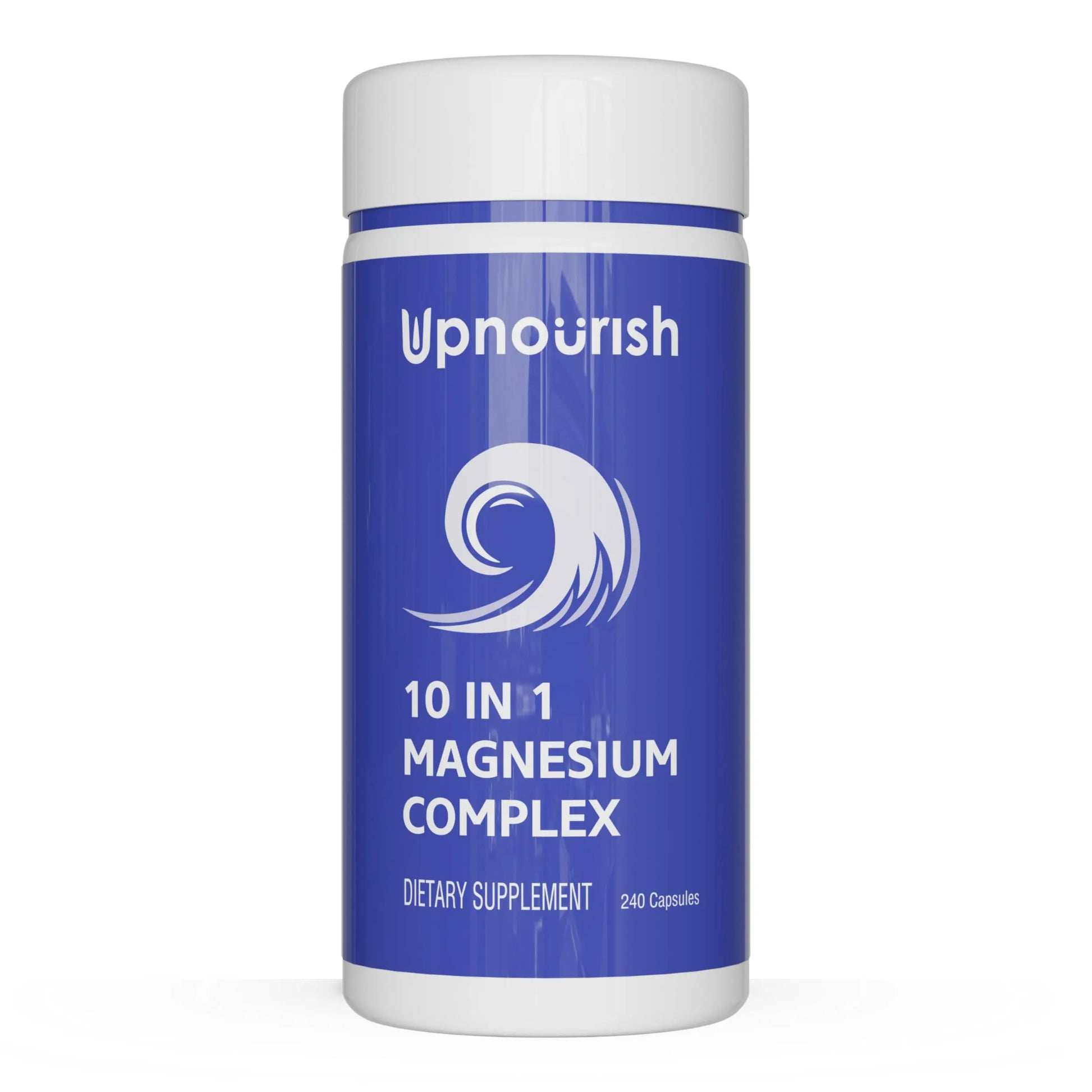 UpNourish Magnesium Supplement - 10 in 1 Magnesium Complex - Full Spectrum Magnesium Mineral Supplements with Glycinate, Citrate, Taurate, Malate, Carbonate, Oxide and More, 240 Vegan Capsules UpNourish Au supplements