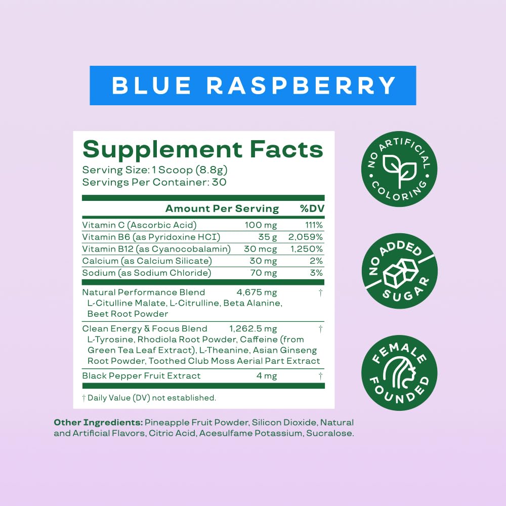 Bloom Nutrition High Energy Pre Workout Powder (Blue Raspberry) - Amino Energy Bloom Nutrition Au supplements