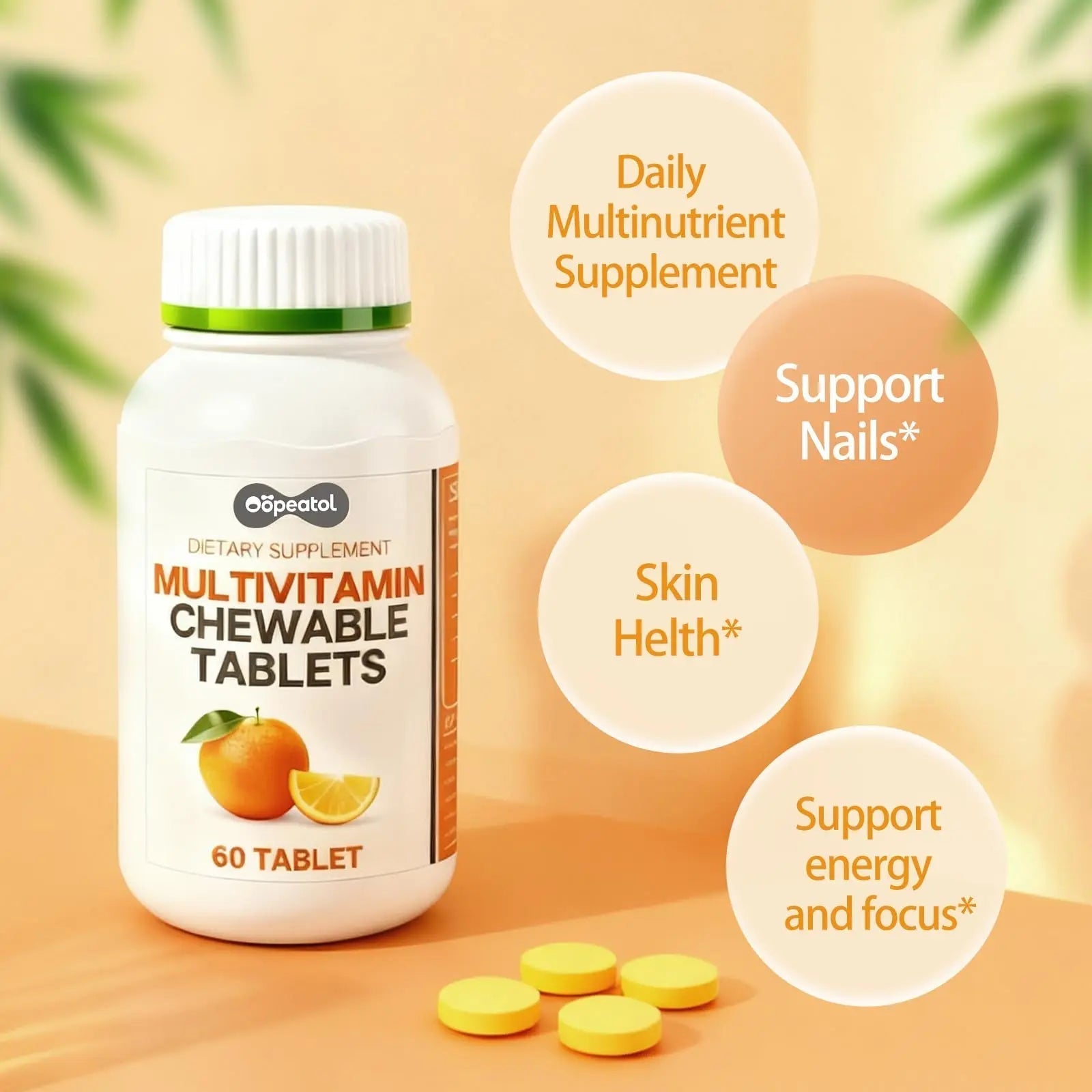 Oopeatol Multivitamin for Adults with Vitamin C, D3 & B Vitamins | Daily Increase Body Protection, Energy & Bone and Joint Equilibrium and Health | Oopeatol Au supplements