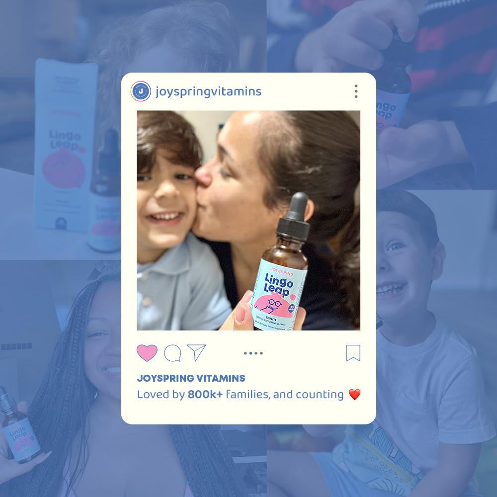 JoySpring LingoLeap – Liquid Kids Formula with Zeolite Clinoptilolite, Methylated B12 & Vitamin D3 | Gentle Daily Support for Kids’ Wellness | Ages 3+ | (1fl oz) 30 Servings JoySpring Au supplements
