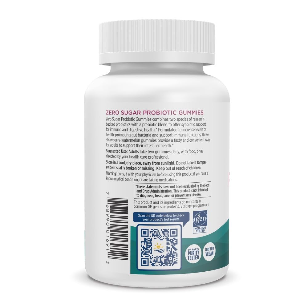 Nordic Naturals Zero Sugar Probiotic Gummies - Strawberry Watermelon Flavor - 40 Gummies - Supports Digestive Wellness & Immune Health - Non-GMO - Third Party Tested - Vegan - 20 Servings Nordic Naturals Au supplements