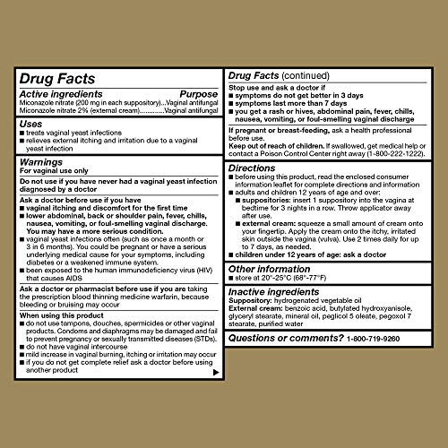 GoodSense Miconazole Nitrate Vaginal Suppositories (200 mg) and Miconazole Nitrate Cream (2%) GoodSense Au supplements