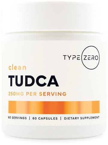 Type Zero Clean TUDCA Capsules 250mg - Pure Tauroursodeoxycholic Acid Supplement - Bile Salt Derivative - 60 Capsules, 60 Servings Type Zero Au supplements