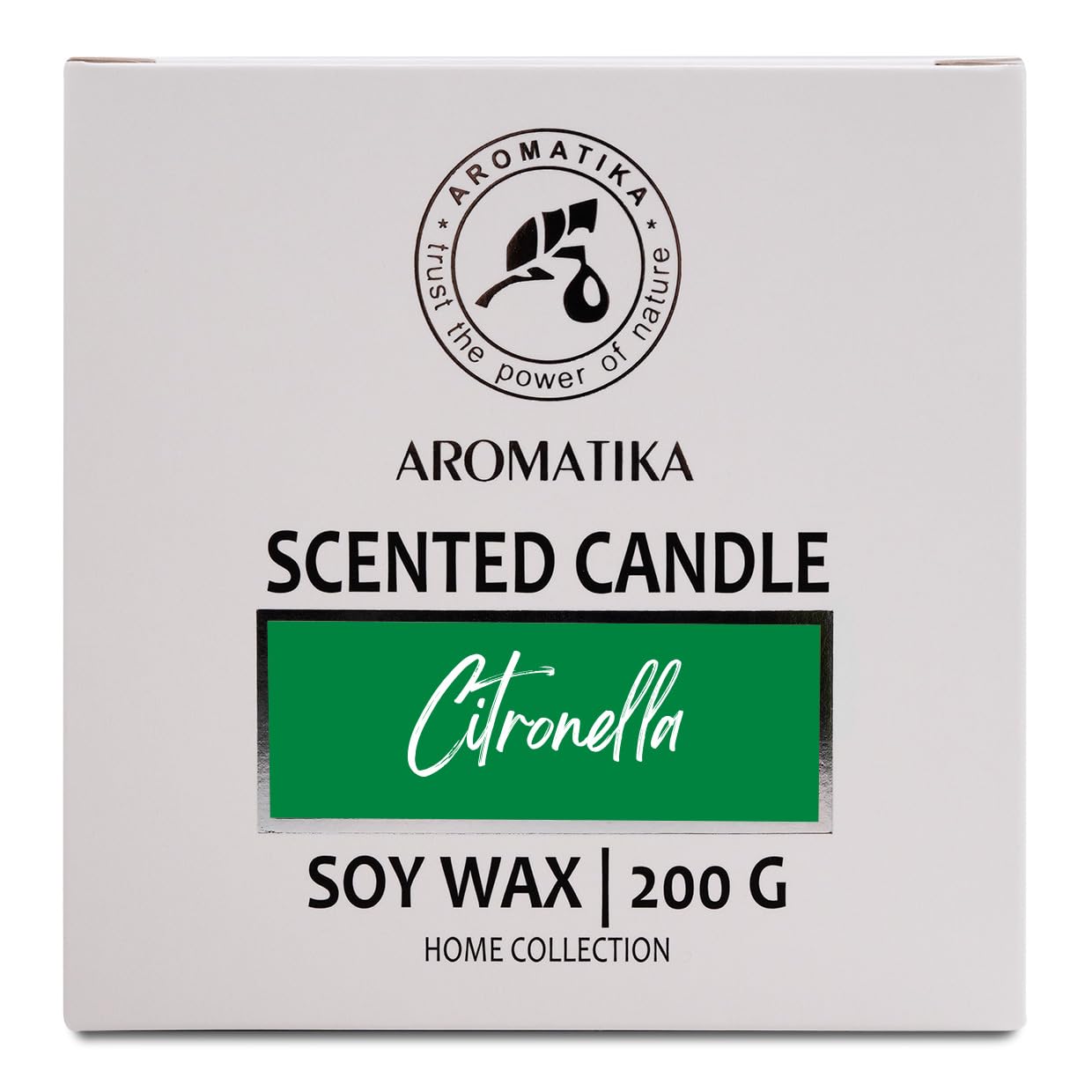 Scented Candle Citronella 200g - Aromatherapy Candle - Soy Wax Candles for Home Scented AROMATIKA Au supplements